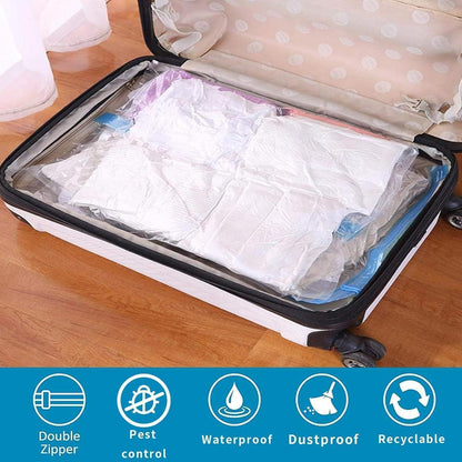Vakuumbeutel Reise 10er Set 40x60cm – Kompressionsbeutel zum Rollen