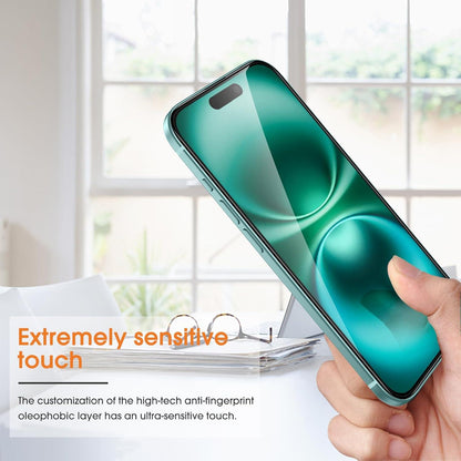 OMOTON Panzer Schutz Glas für iPhone 16 - 3er Pack 9H Härte, Full Screen 6,1 Zoll