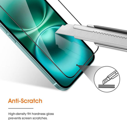 Panzer Schutz Glas für iPhone 16/15, 9H Härte, Full-Screen, Anti-Kratzer