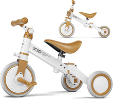 Kinder Dreirad Laufräder abnehmbares Pedal Lauflernhilfe Brown