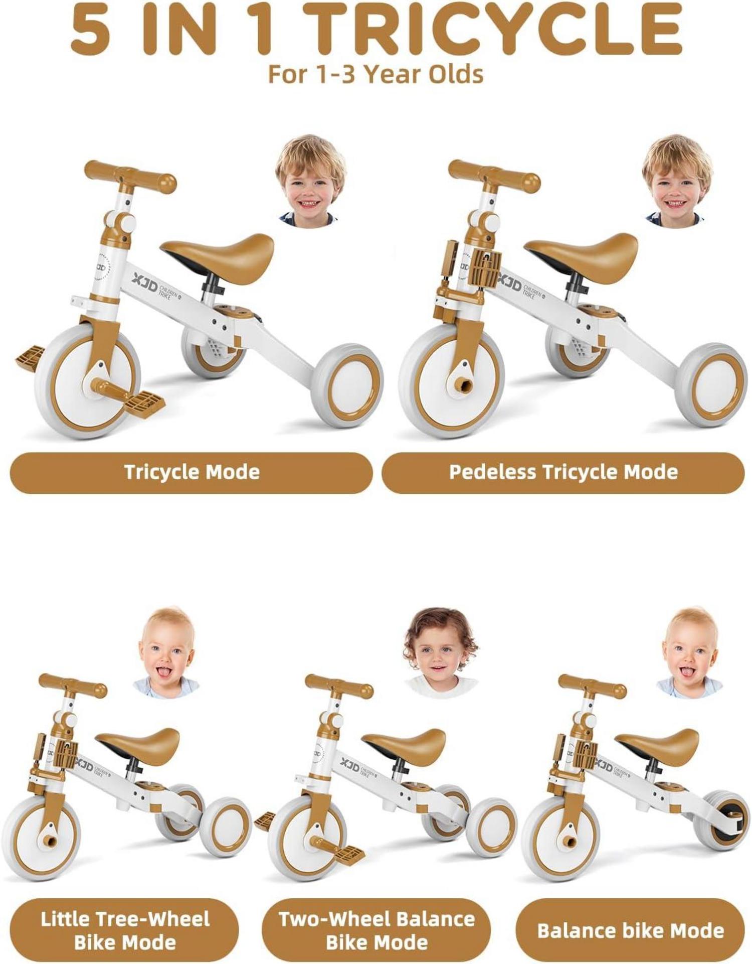 Kinderdreirad Laufrad 4-in-1 mit Verstellbarem Sitz und
