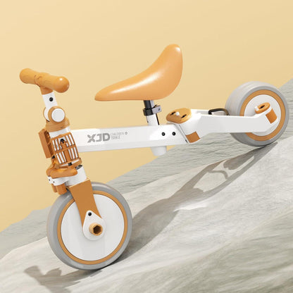 XJD 4 in 1 Kinder Dreirad Laufrad Verstellbarer Sitz Abnehmbares Pedal Grau