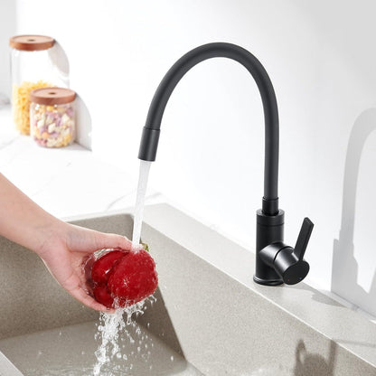 Flexibler Wasserhahn Küche Schwarz 360° Schwenkbar Spültischarmatur