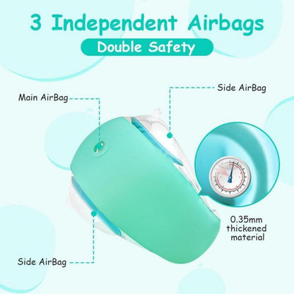 Flintronic Schwimmflügel Kinder 1-14 Jahre - Blau - 3-Airbag-Schutz