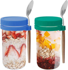 Müslibecher to Go 600ML 2er Set auslaufsicherer Lunchpot Yoghurtbecher