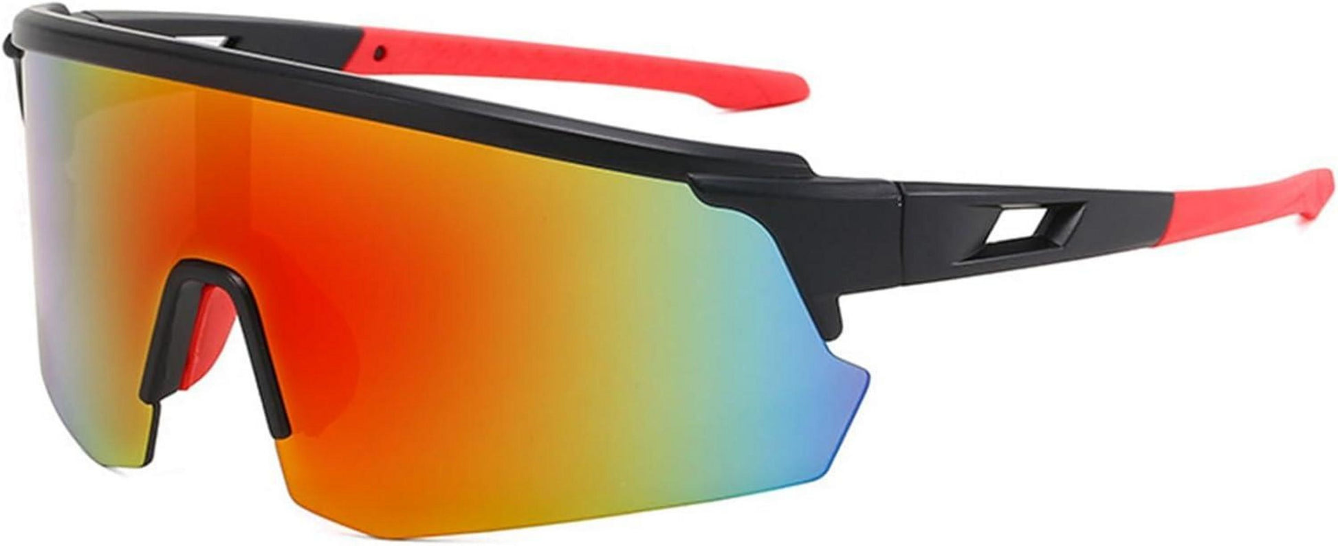Sport Sonnenbrille Polarisiert Fahrradbrille Winddicht UV-Schutz Rot