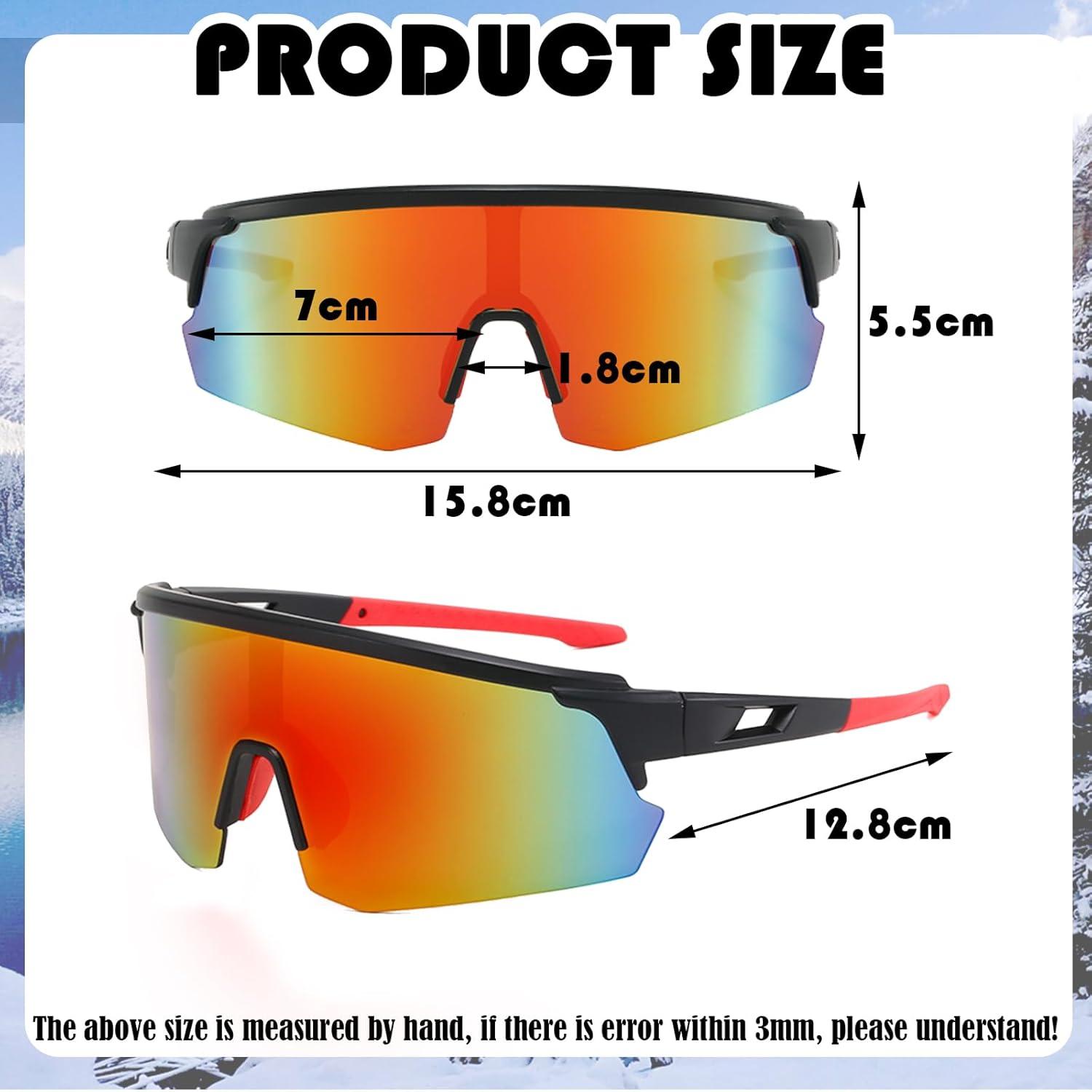 DKDDSSS Sport Sonnenbrille Polarisiert Rot UV400 Schutz