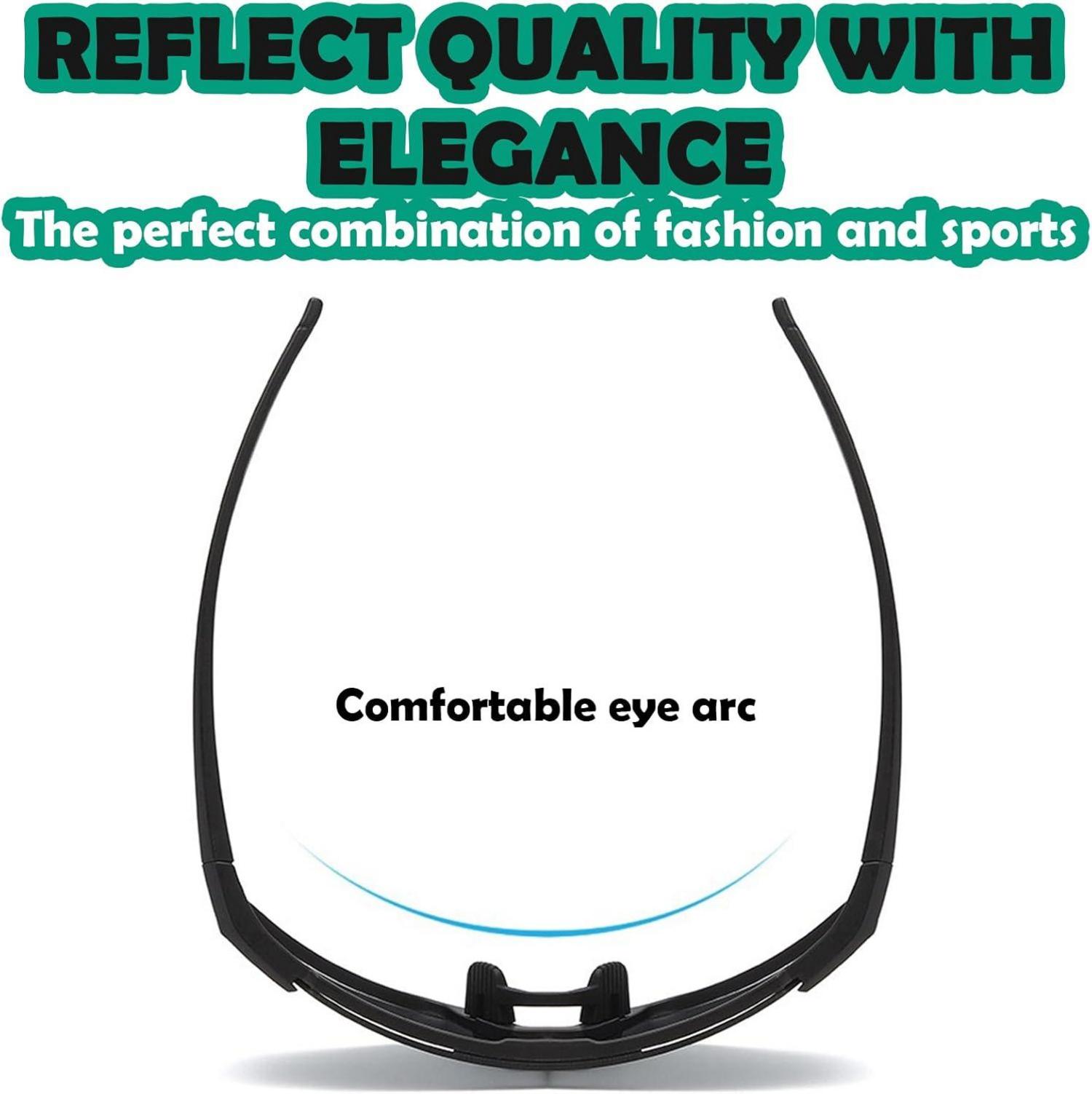 Sport Sonnenbrille Polarisiert Fahrradbrille UV400 Winddicht Blau