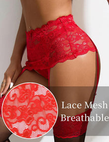 Damen Strapsgürtel Spitze Dessous Strumpfhalter Verstellbar