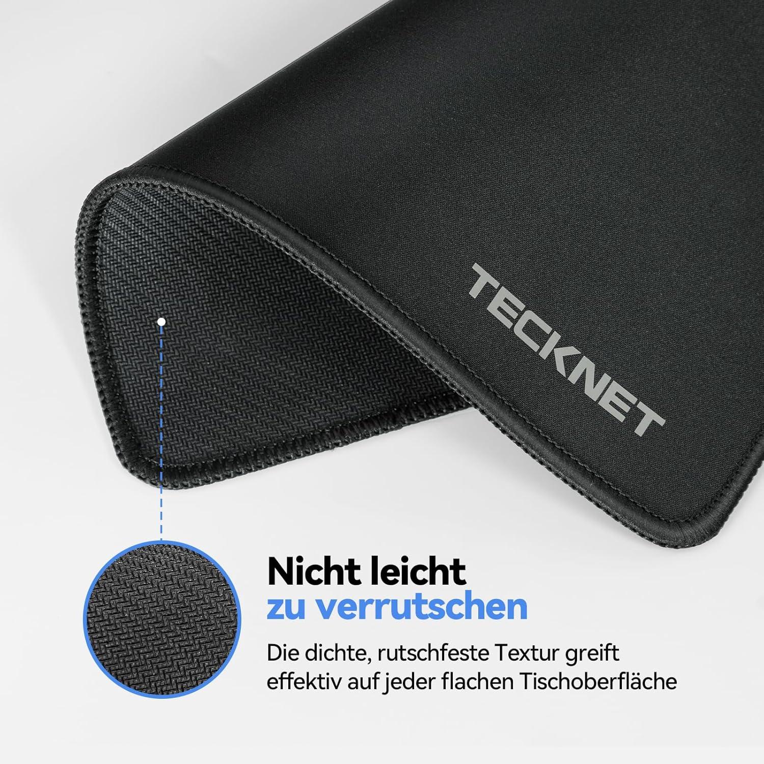 TECKNET 3er Pack Gaming Mousepad Set 280 x 210 mm, Wasserdicht, Rutschfeste Unterseite