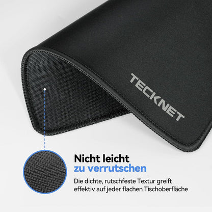 TECKNET 3er Pack Gaming Mousepad Set 280 x 210 mm, Wasserdicht, Rutschfeste Unterseite