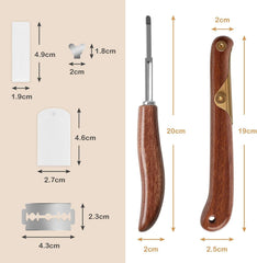 Bäckermesser Set 2er, 10 Rasierklingen, gerade und