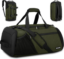 Sporttasche Herren 45L mit Schuh- und Nassfach Armeegrün