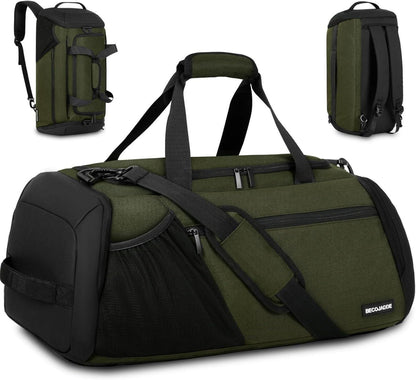 Sporttasche Herren 45L mit Schuh- und Nassfach Armeegrün