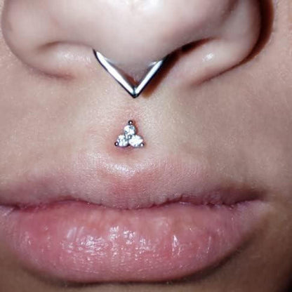 Piercing Set Chirurgenstahl Klar Acryl 16G Labret Tragus Helix Ohrstecker