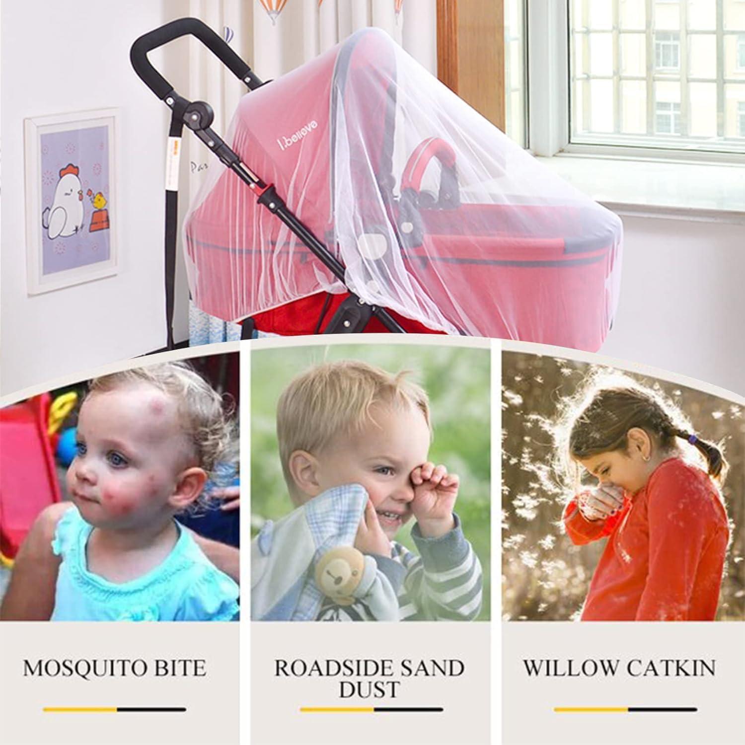 Moskitonetz Kinderwagen Insektenschutz Universal Mückennetz Reisebett Sun Canopy