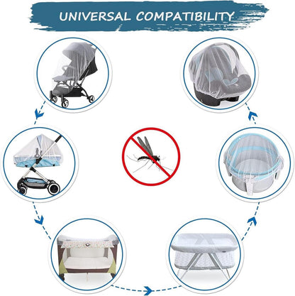 Moskitonetz Kinderwagen Insektenschutz Universal Mückennetz Reisebett Sun Canopy