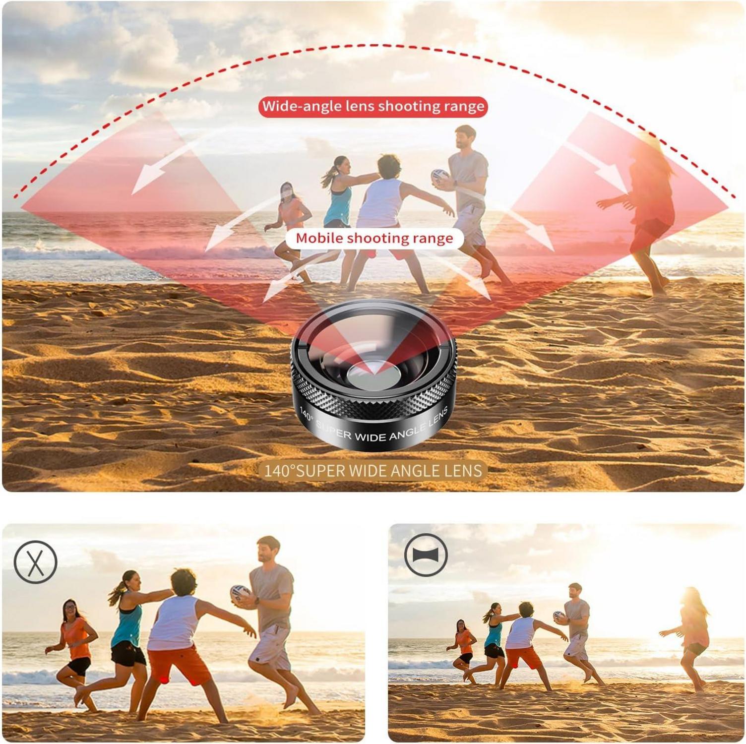 APEXEL 11-in-1 Smartphone Kamera Objektiv Set Wide