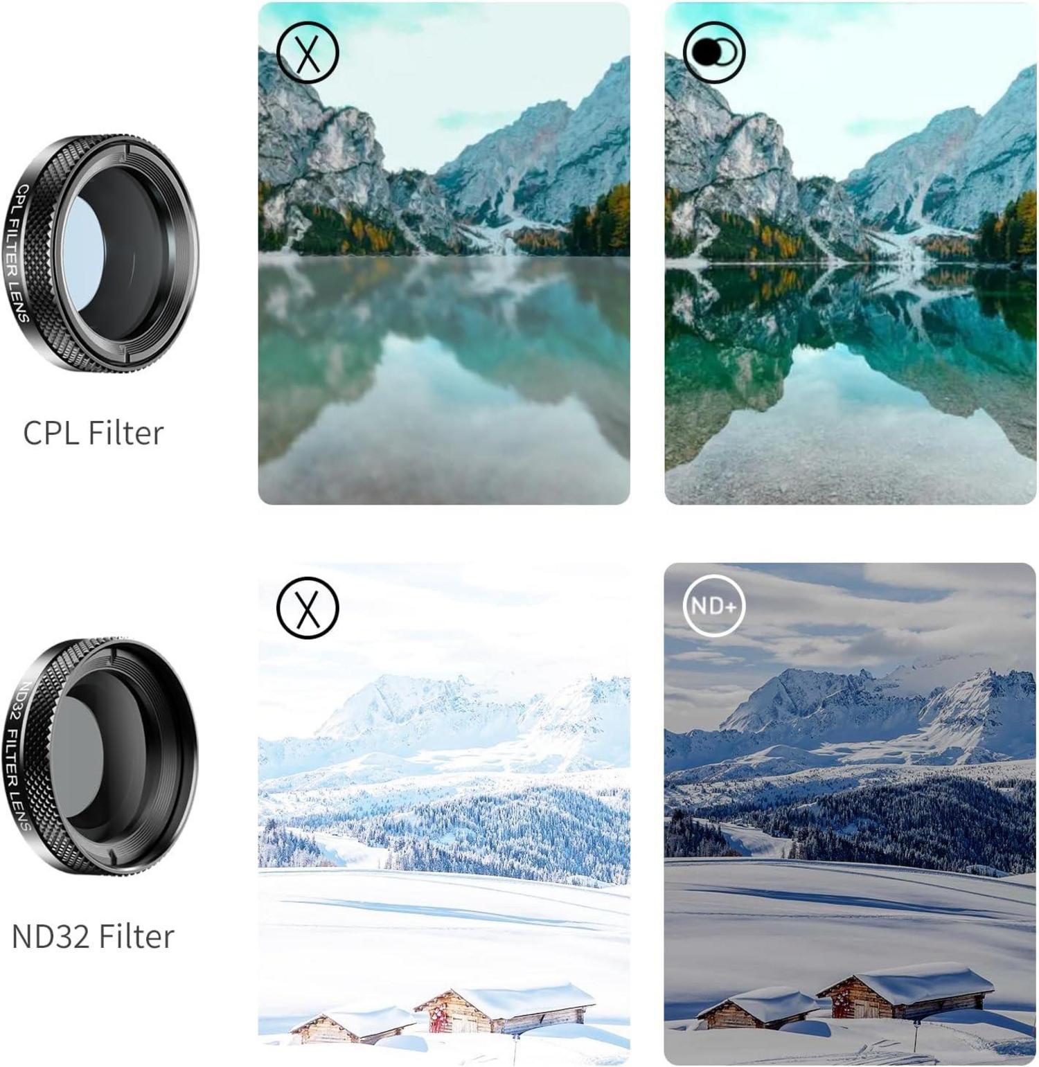 11-in-1 Mobile Phone Lens Kit Wide Angle Macro Fisheye CPL ND32 Kaleidoscope