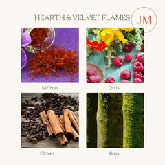 Duftkerze Glas Hearth Velvet Flames 170g 55h Brenndauer