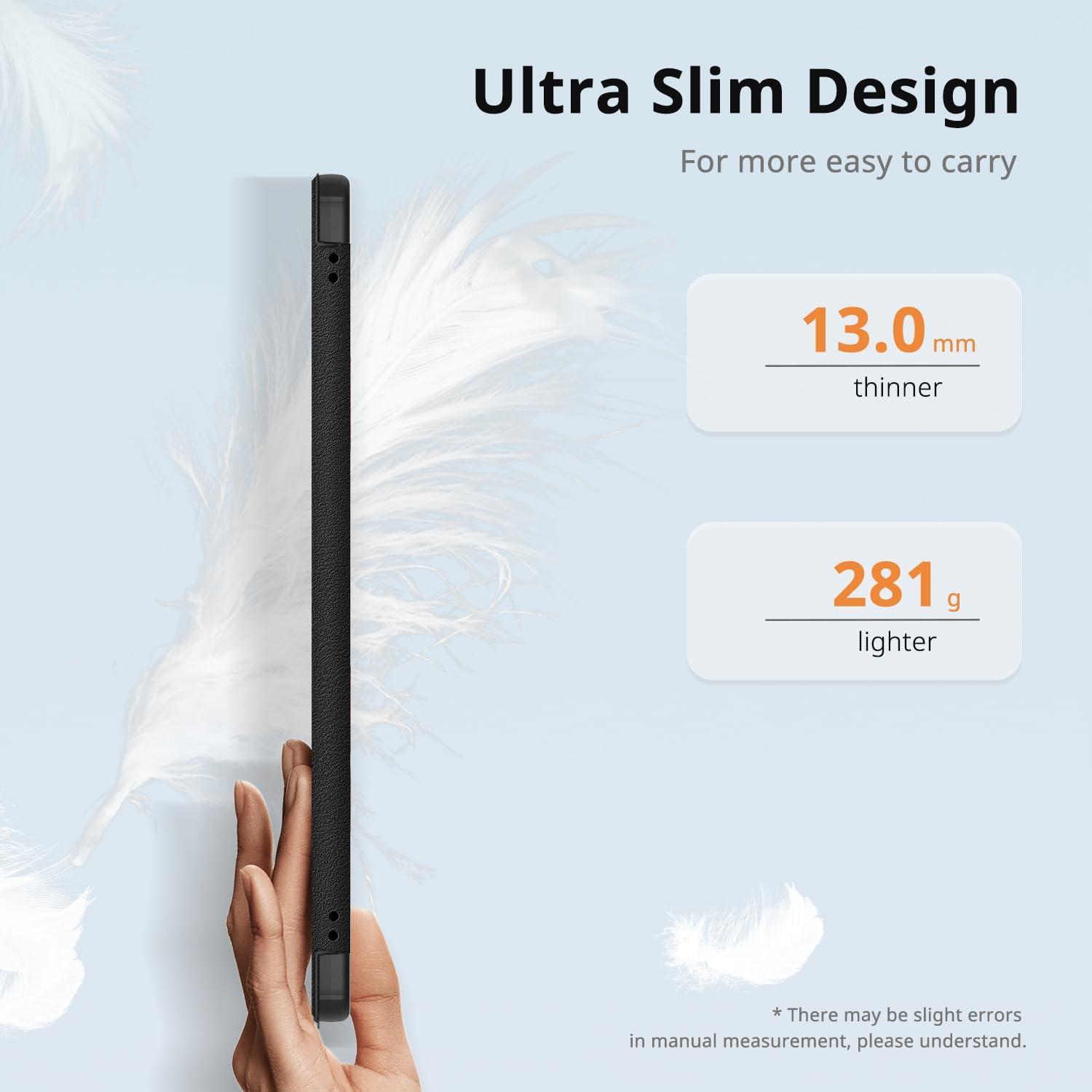 PU Leder Hülle mit Ständer für Honor Pad 9 12.1 Zoll Tablet - Schwarz