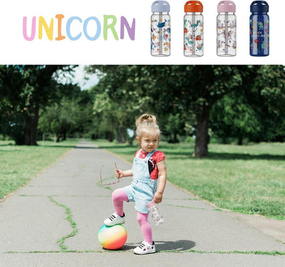 Trinkflasche Kinder Auslaufsicher 0,5L Strohhalm Tritan BPA frei