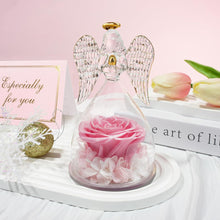 Ewige Rose Engel Glaskuppel Geschenk Muttertag Geburtstag