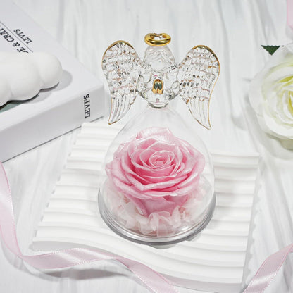Ewige Rose Engel Figur Glas Rose Muttertagsgeschenk