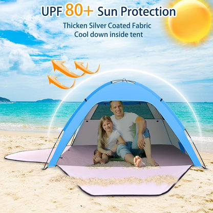 Strandmuschel Pop Up Strandzelt 1-3 Personen UV Schutz 80+