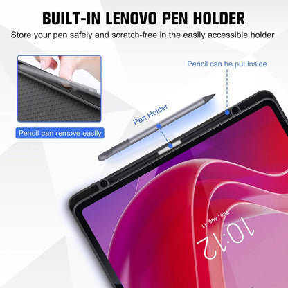 Schwarze Hülle für Lenovo Tab M11 11 Zoll mit Stifthalter und Ständer