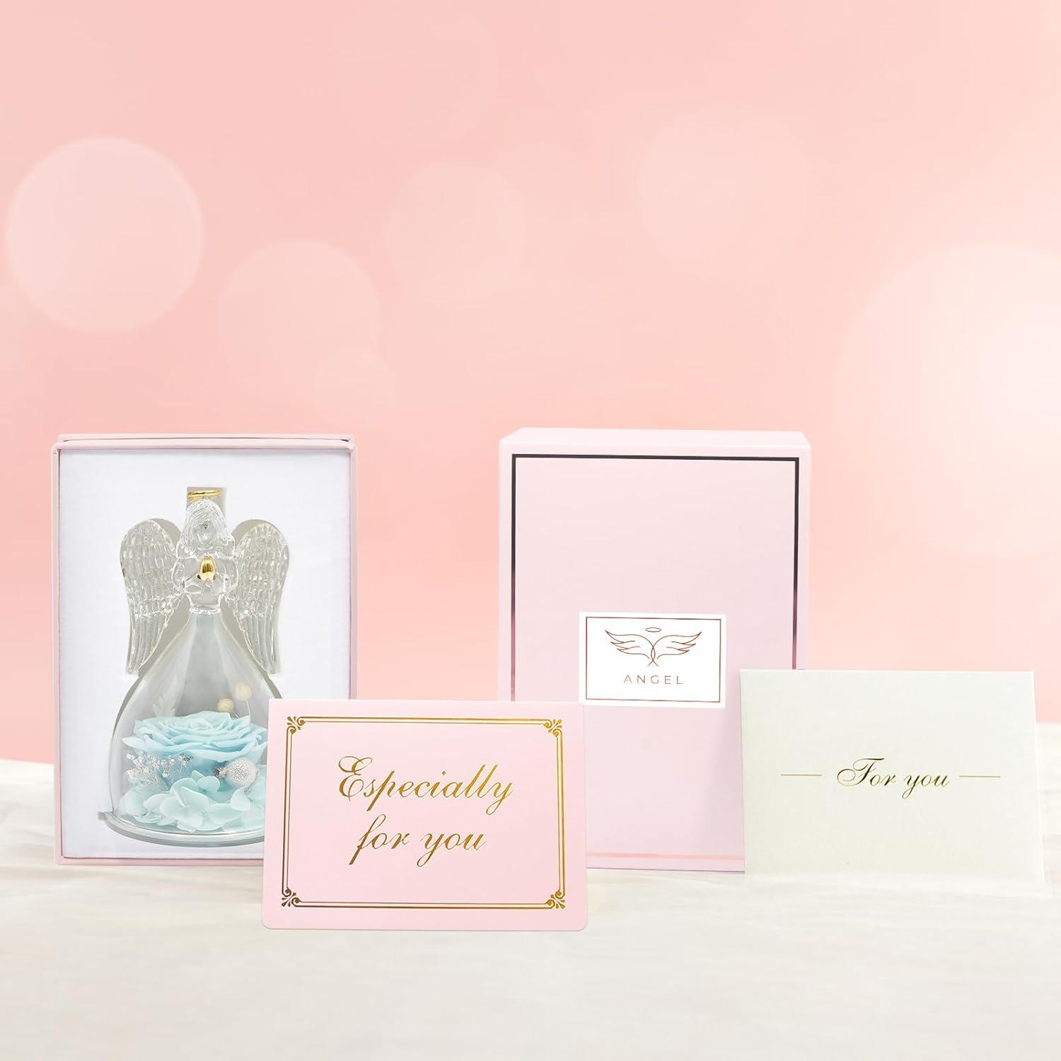 Ewige Rose Engel Figur Geschenk Muttertag Handgefertigte Blume