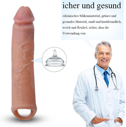 Penishülle BDSMAGE 21 cm Silikon Penis Sleeve Sexspielzeug Herren