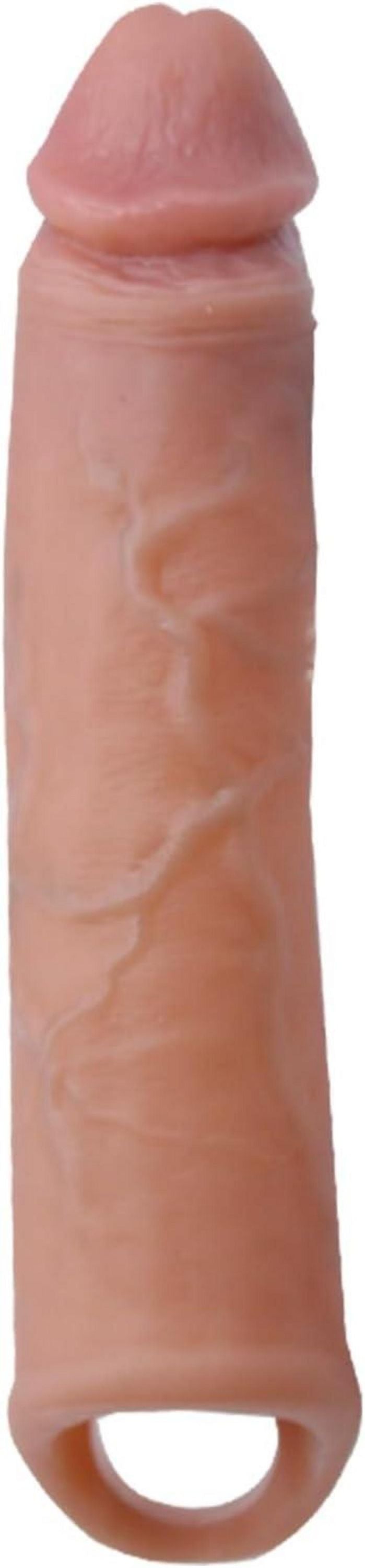 Penishülle 21 cm Silikon Sexspielzeug Männer Penis Sleeve Hülle erotisches Fleischfarbe