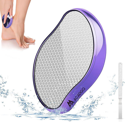 Nano Glas Hornhautentferner 2 in 1 Nass Trocken Hornhauthobel Violett