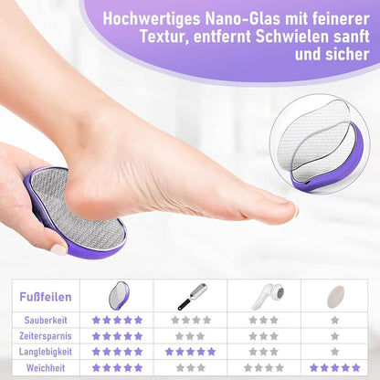 Nano Glas Hornhautentferner Nass & Trocken Violett
