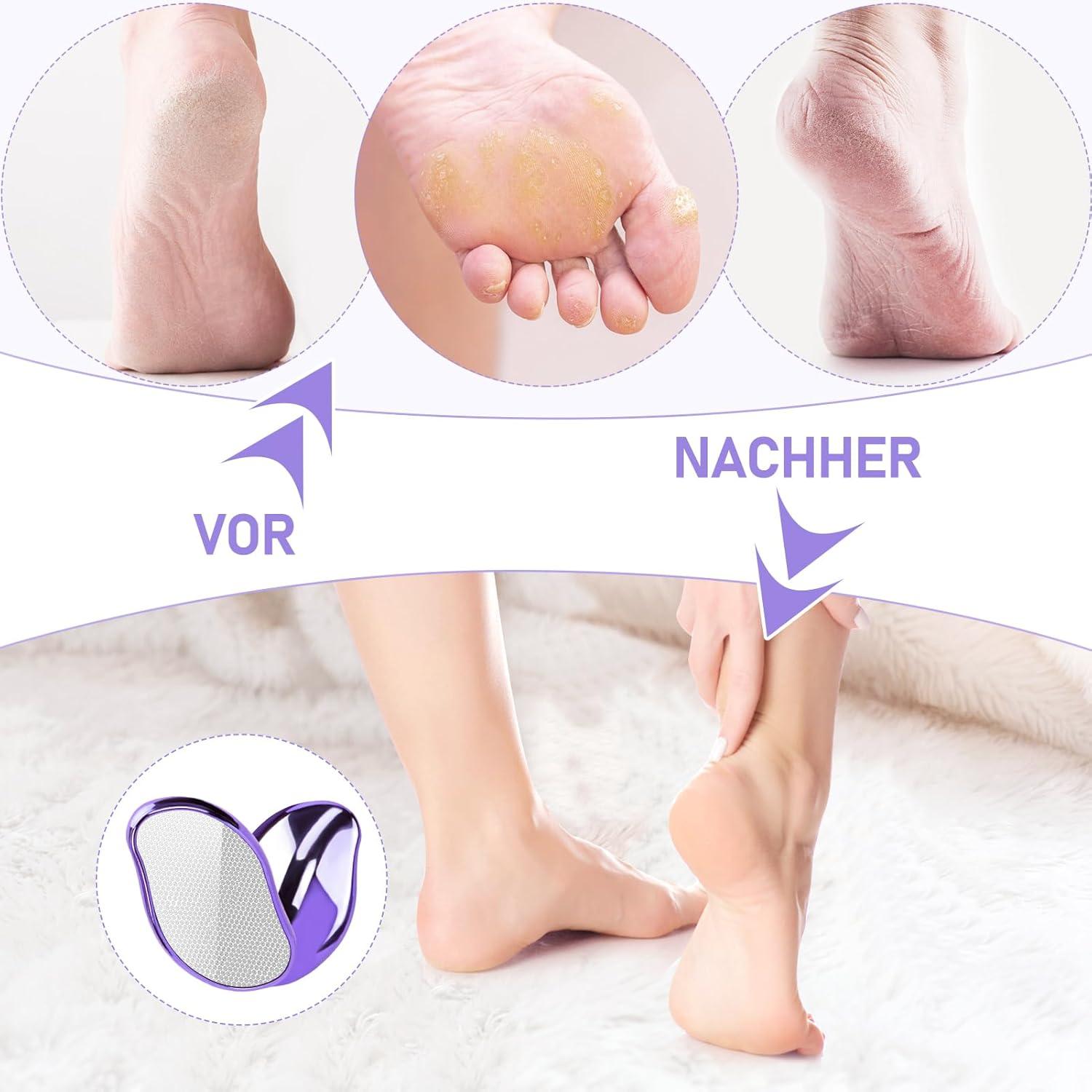Nano Glas Hornhautentferner 2 in 1 Nass Trocken Hornhauthobel Violett
