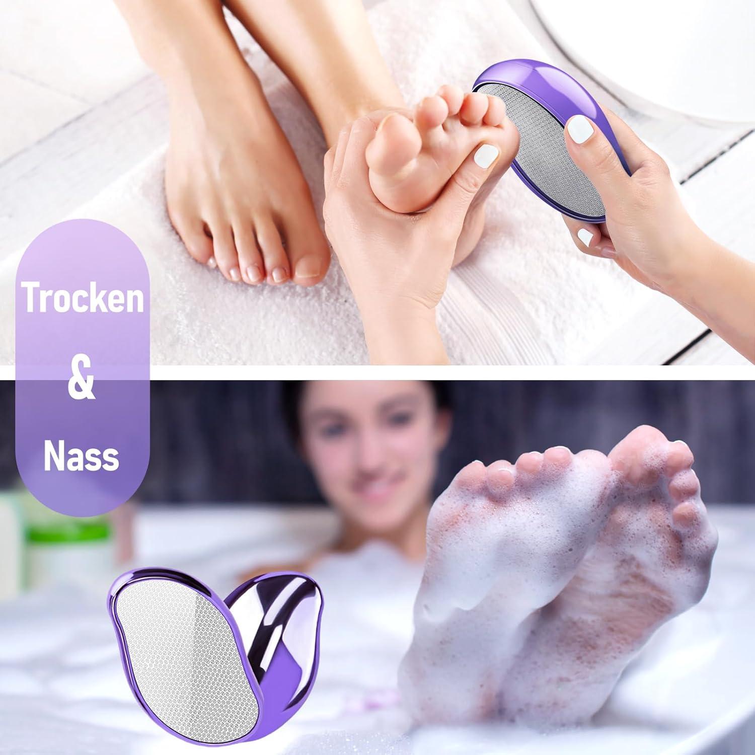 Nano Glas Hornhautentferner Nass Trocken Hornhauthobel Violett