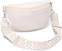Echte Leder Umhängetasche Damen Crossbody Beige