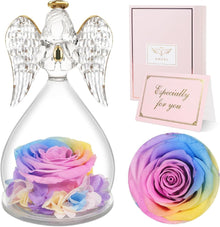 Ewige Rose Engel Figur Geschenk Mama Muttertag Handgefertigt