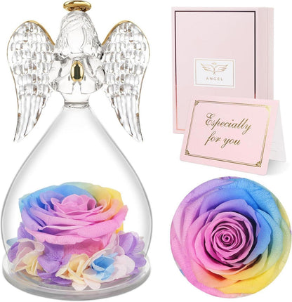 Ewige Rose Engel Figur Geschenk Mama Muttertag Handgefertigt
