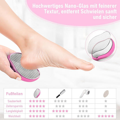 Nano Glas Hornhautfeile Nass Trocken Hornhauthobel Fußpflege