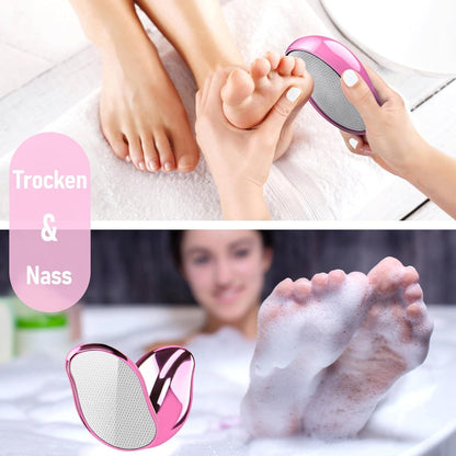 Nano Glas Hornhautentferner 2 in 1 Nass Trocken Hornhauthobel