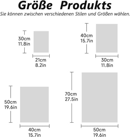 3er Poster Set Gouache Blumen Wandbilder Wohnzimmer Schlafzimmer 40x50cm