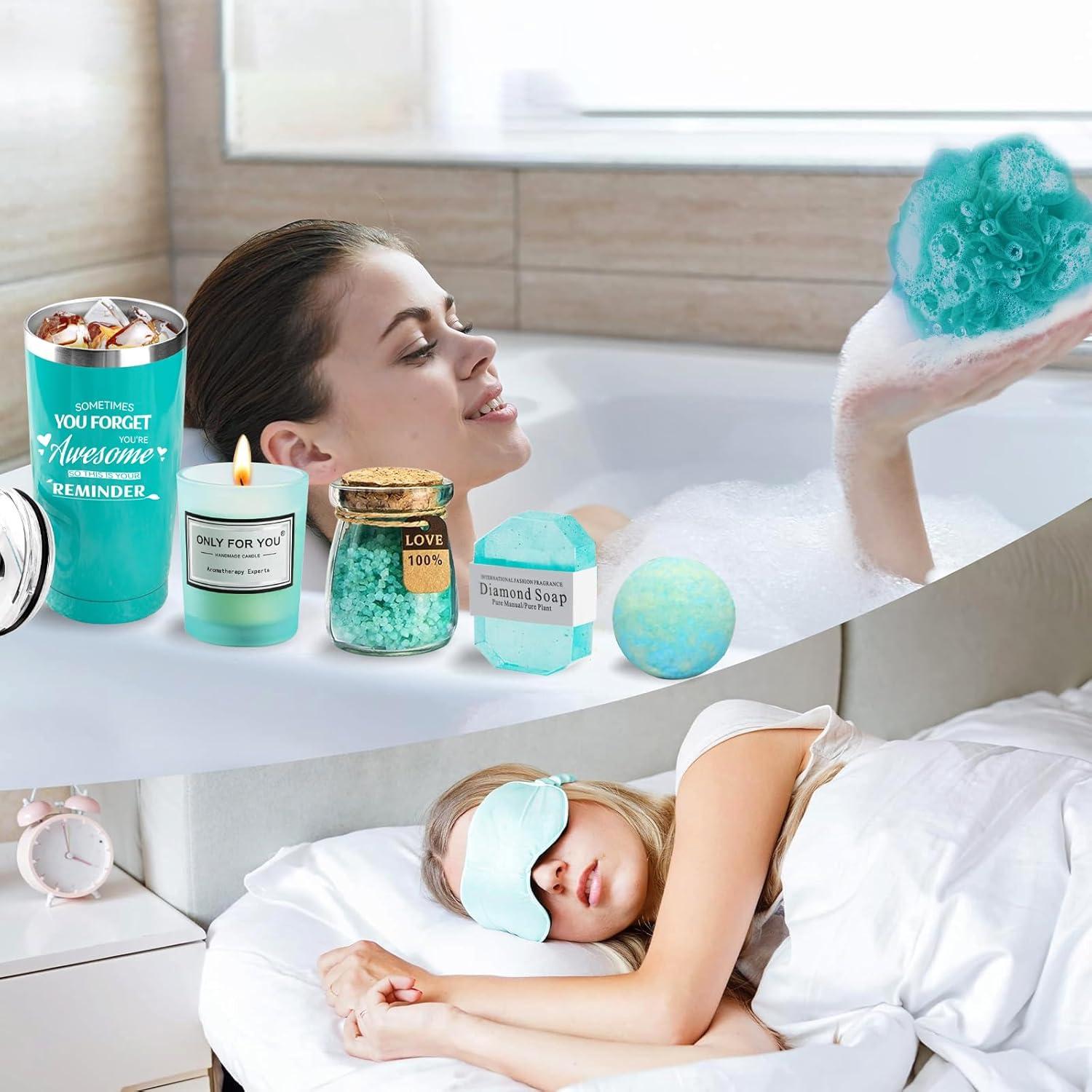 Personalisierte Wellness Geschenkbox für Frauen, 100% vegan, 20oz Becher, Geschenk für Freundin