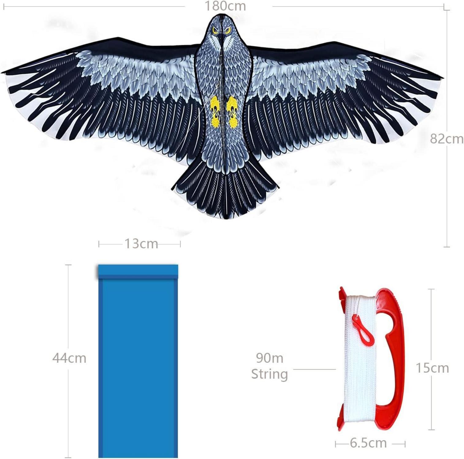 Riesiger Adler Drachen 1,8m für Kinder und Erwachsene, Outdoor-Spielzeug