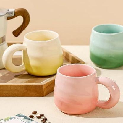 400ml Keramiktasse mit Farbverlauf – Rosa Cappuccino Tasse