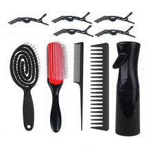 Locken Haar Bürste Set mit Defining Bürste Sprühflasche 9-Reihig Damen