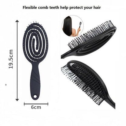 Locken Haar Bürste Set mit Defining Bürste Sprühflasche 9-Reihig Damen