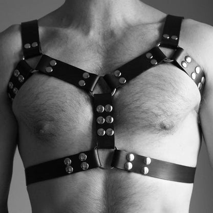 Brustgurt Leder Harness Punk Bondage Fetisch SM Cosplay