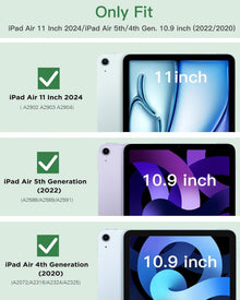 TiMOVO iPad Air 11 Zoll Hülle 2024/2022/2020, TPU